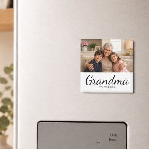 Magnet Cadeau Photo de Grand-mère établie