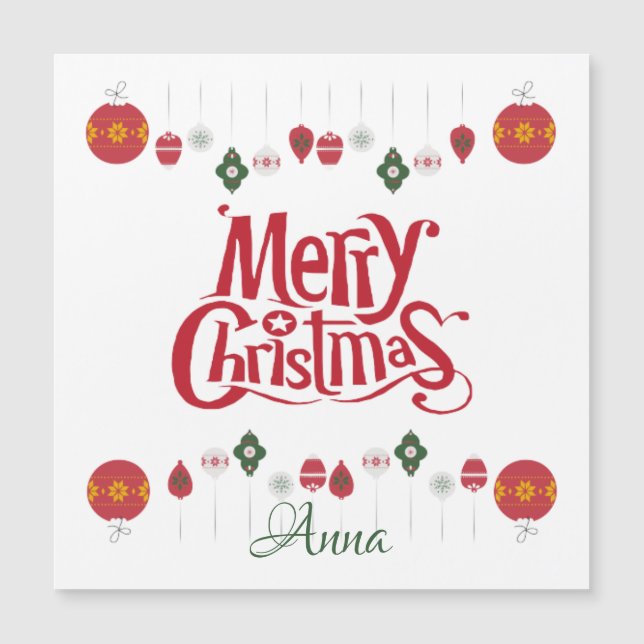 Magnet cadeaux personnalisés de Noël (Devant)