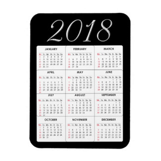 Magnet Calendrier 2018 rouge