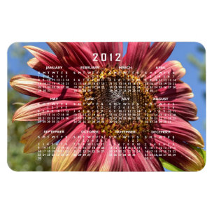 Magnet Calendrier des tournesols rouges
