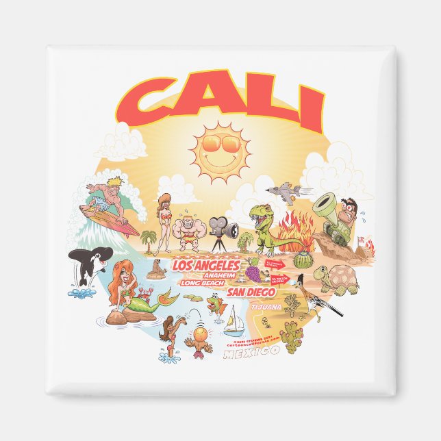 Magnet CALI de Californie du Sud (Devant)