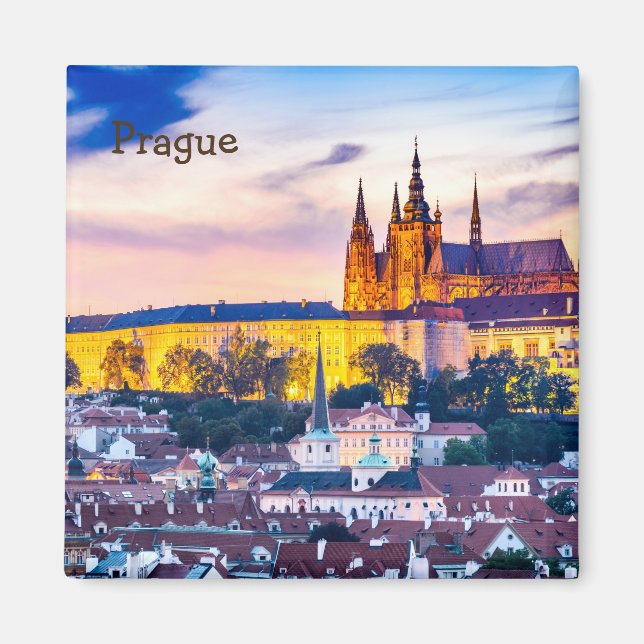 Magnet Carré de 2 pouces Prague (Devant)