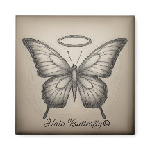 Magnet Carré de logo de marque de marque Halo Butt