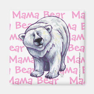 Magnet Carré de l'ours polaire de maman
