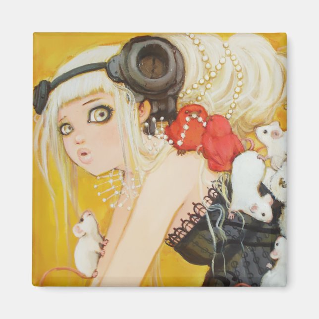 Magnet Carré de trouble habillé (Devant)