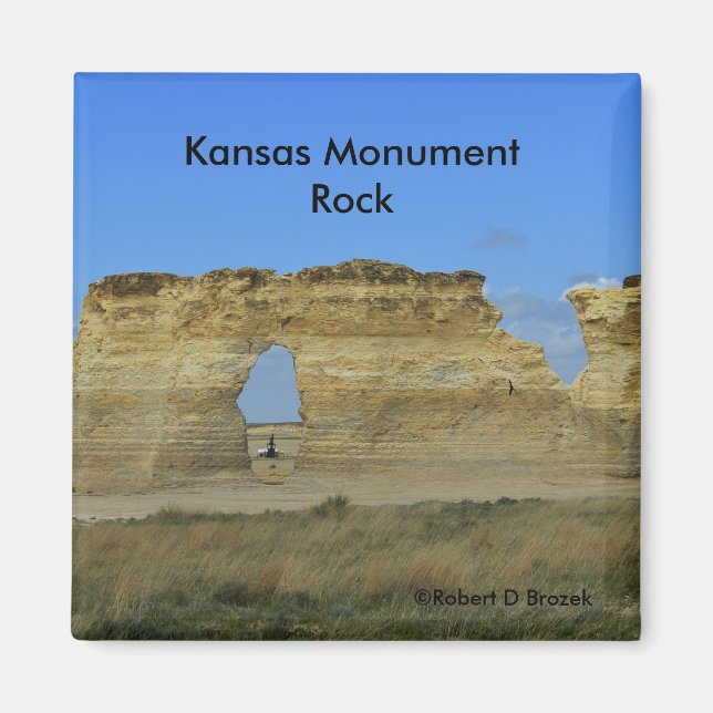 Magnet Carré du Kansas Monument Rock (Devant)