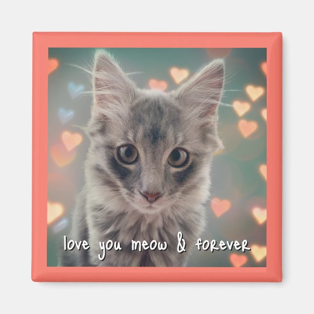 Magnet Carré Kitty Love (Devant)