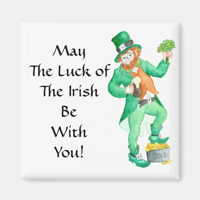 Magnet Carré Leprechaun (Devant)