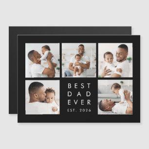 Magnet Carte Collage Photo Moderne Meilleur Papa