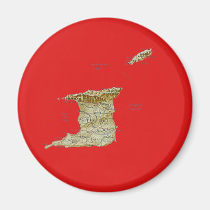 Magnet Carte de Trinité-et-Tobago