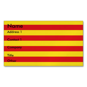 Magnet carte de visite avec drapeau de Catalogne