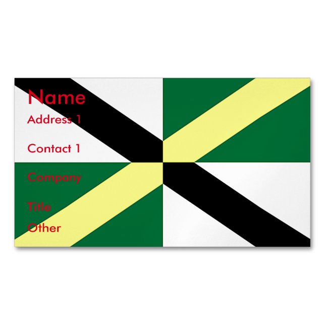 Magnet carte de visite avec Drapeau de Monterey, U (devant)