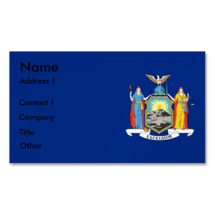 Magnet carte de visite avec drapeau de New York