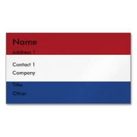 Magnet carte de visite avec drapeau de Pays-Bas