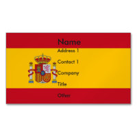 Magnet carte de visite avec drapeau d'Espagne