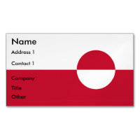 Magnet carte de visite avec drapeau du Groenland