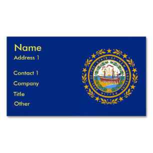 Magnet carte de visite avec drapeau du New Hampshi