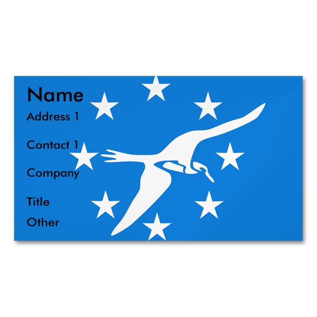 Magnet carte de visite avec le drapeau de Corpus C (devant)