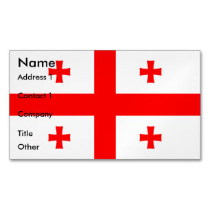 Magnet carte de visite avec le drapeau de la Géorg