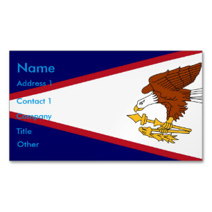 Magnet carte de visite avec le drapeau des Samoa a