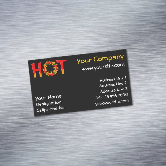 MAGNET CARTE DE VISITE CHAUD (In Situ)