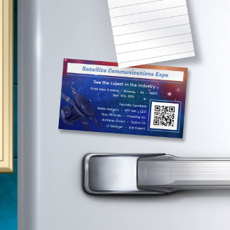 Magnet Carte de visite Comm Satellite [230316-1]