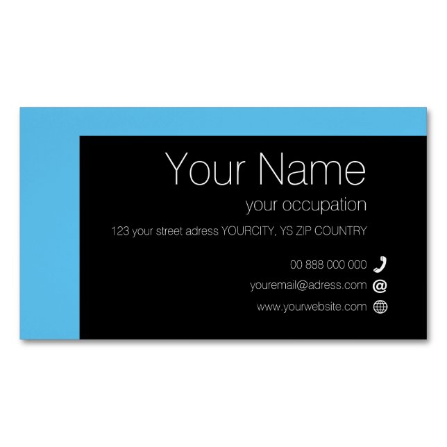 Magnet Carte de visite de collection ELEMENTARY (devant)