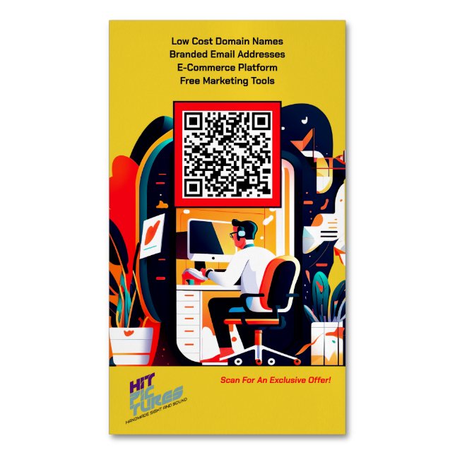 Magnet carte de visite ensemble de cartes promotio (devant Vertical)