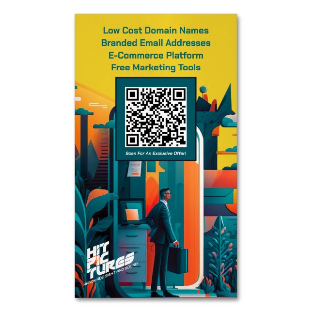 Magnet carte de visite ensemble de cartes promotio (devant Vertical)