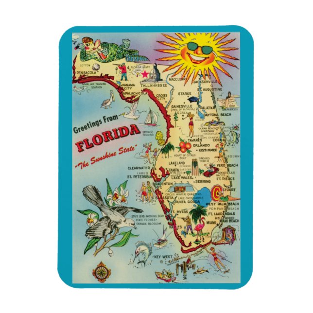 Magnet Carte Floride (Vertical)