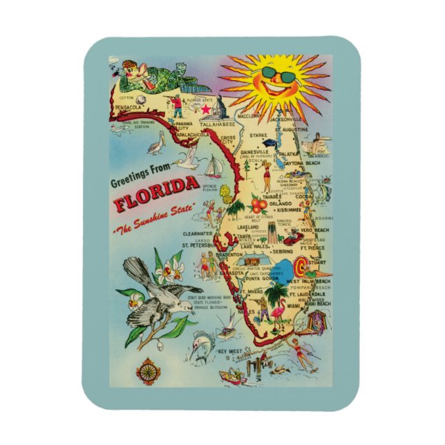 Magnet Carte Floride (Vertical)