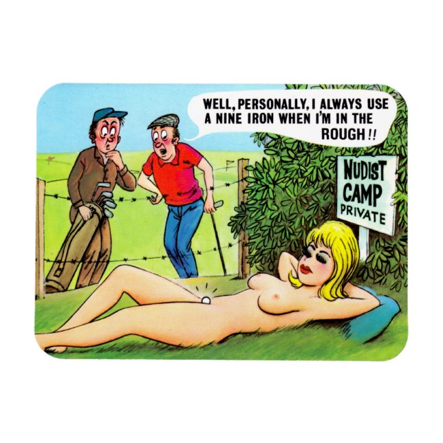Magnet - Carte postale Comic Golf (Horizontal)