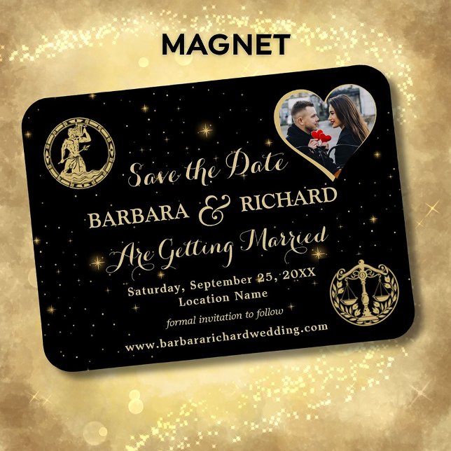 MAGNET Celestial Photo Wedding Save the Date  (Creator Uploaded)