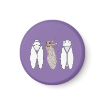 Magnet cigales de Provence, couleur lavande