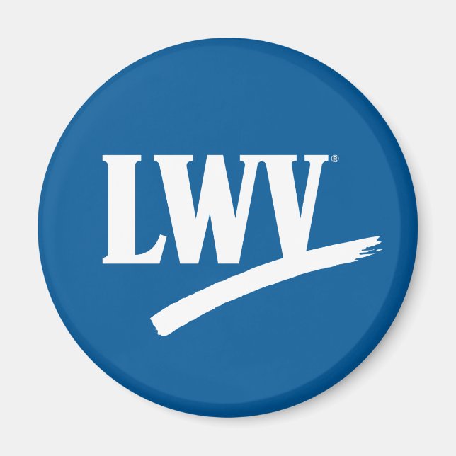 Magnet circulaire LWV - Bleu (Devant)