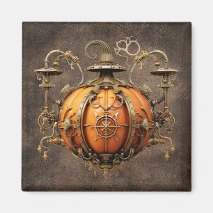 Magnet Citrouille Automne Steampunk