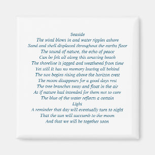Magnet completye with original poetry