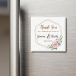 Magnet Customizable Wedding Favour For Guest<br><div class="desc">Magnet Customizable Wedding Favour For Guest with saying Thank You for celebrating our special day with customizable name of bride and groom and also the date</div>