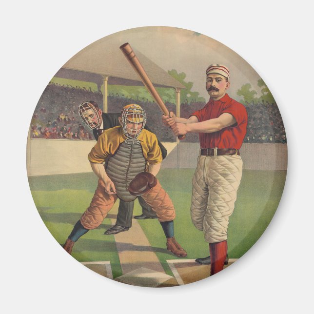Magnet d'affiche de baseball vintage (Devant)