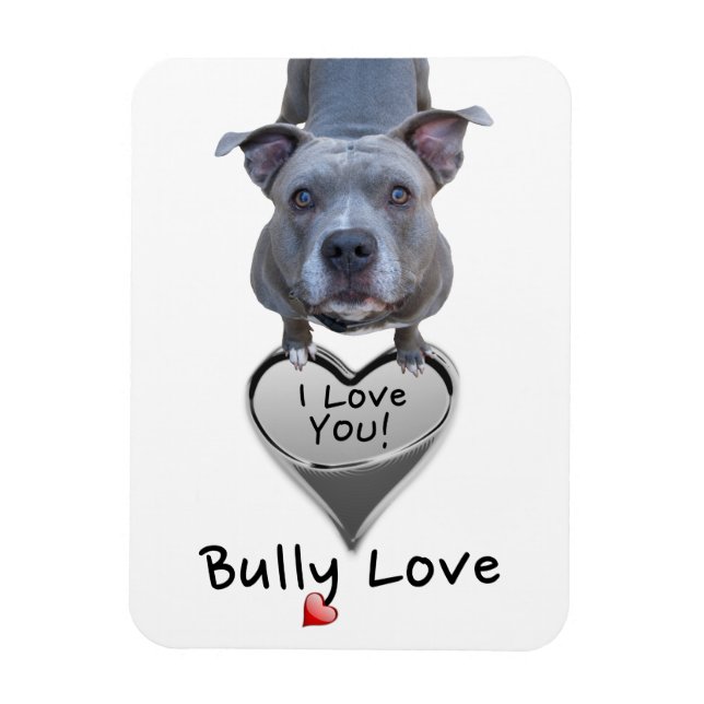 Magnet d'amour de Pitbull Bully (Vertical)