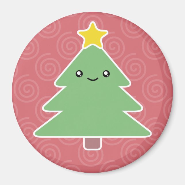 Magnet d'arbre de Noël Kawaii (Devant)