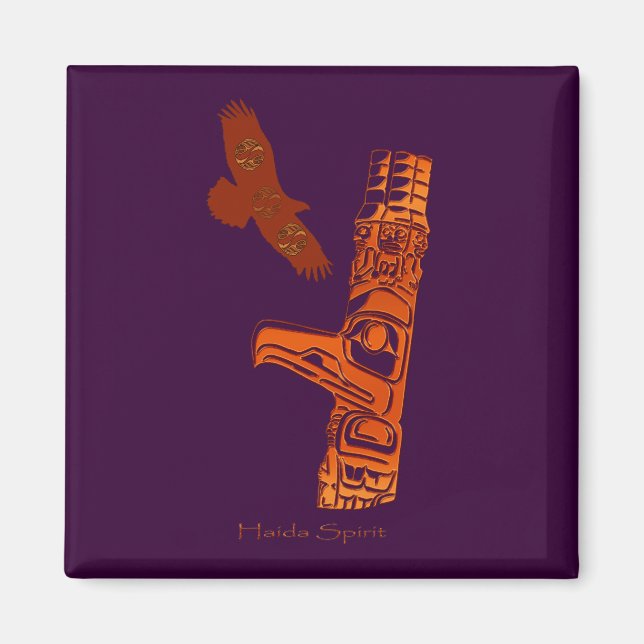 Magnet d'art autochtone haïda (Devant)