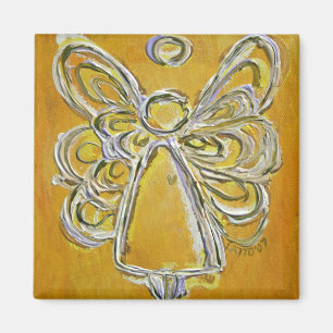 Magnet d'art de l'ange jaune
