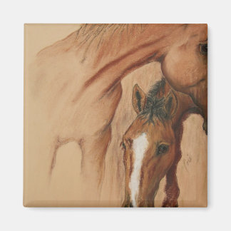Magnet d'art des Chevaux de Baie