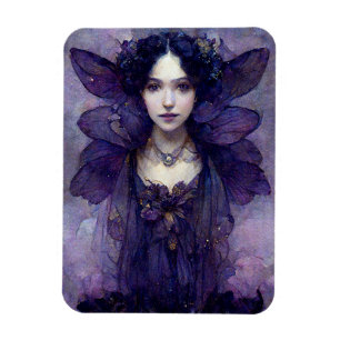 Magnet d'art Imaginaire de fée gothique violet