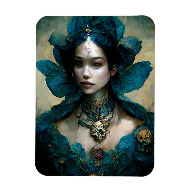 Magnet d'art Imaginaire Fée Bleu (Vertical)