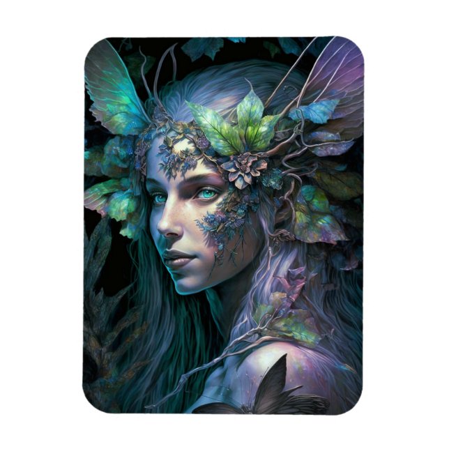 Magnet d'art Imaginaire fée coloré (Vertical)