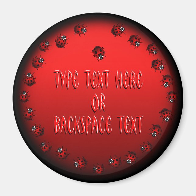 Magnet d'art Ladybug sur mesure Aimants de réfrigé (Devant)