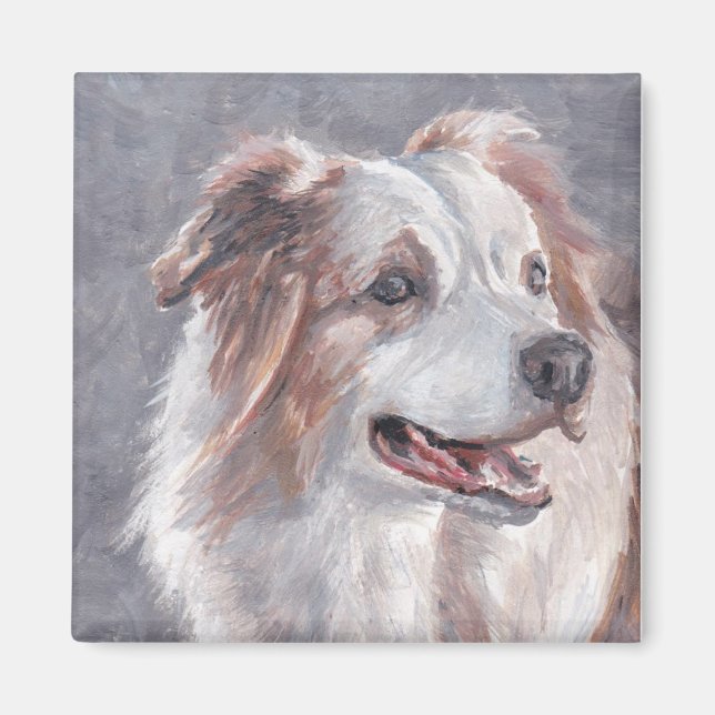 Magnet d'art pour chien berger australien (Devant)