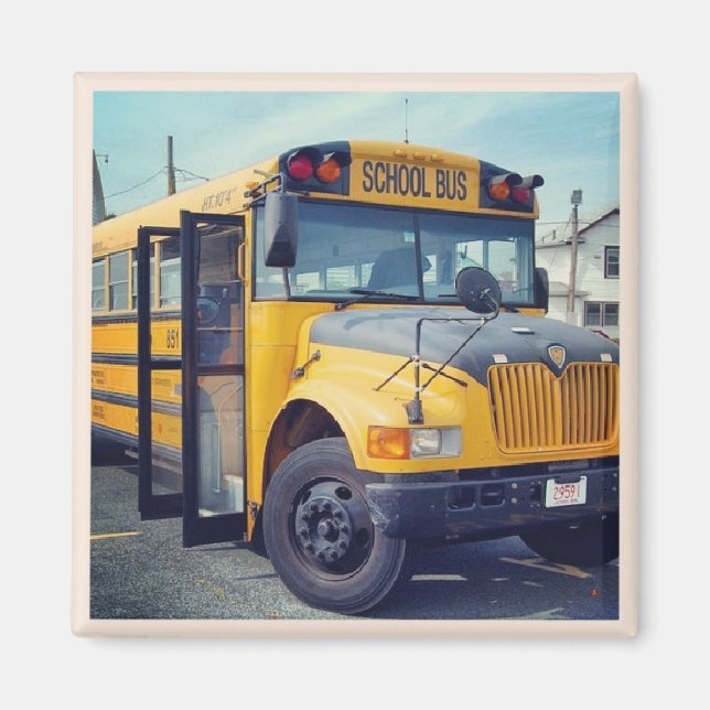 Magnet d'autobus scolaire de Boston (Devant)